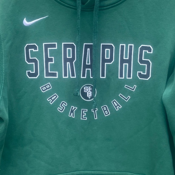 Men’s Nike St. Bonaventure Seraphs Basketball Green Hoodie Sweatshirt Size Small - Picture 6 of 10